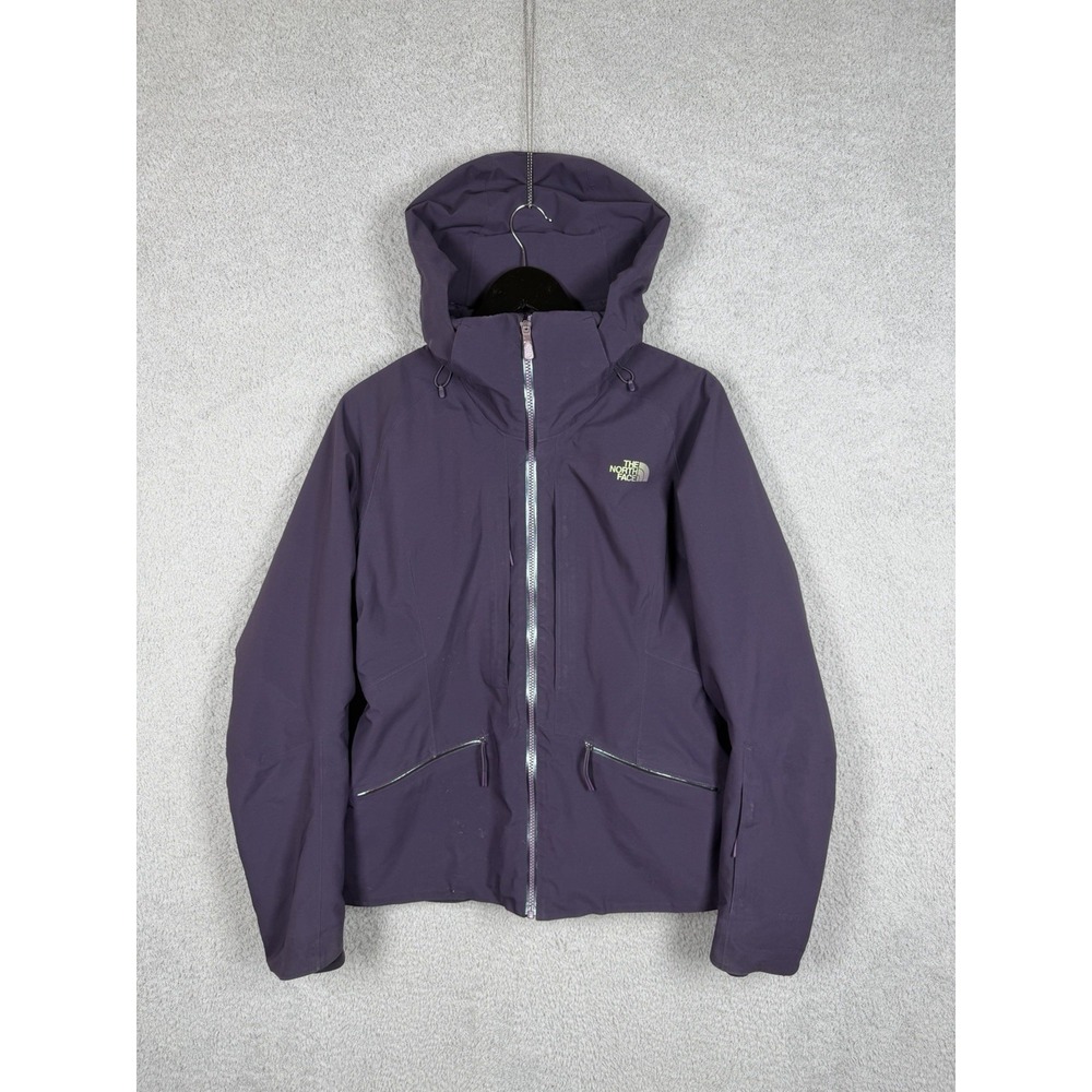 The North Face Women's L Purple Hooded Ski Jacket Gore-Tex Insulated Primaloft - Picture 1 of 15